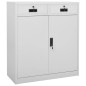 vidaXL Büroschrank mit Pflanzkasten Hellgrau 90x40x125 cm Stahl vidaXL Büroschrank mit Pflanzkasten Hellgrau 90x40x125 cm Stahl