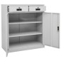 vidaXL Büroschrank mit Pflanzkasten Hellgrau 90x40x125 cm Stahl vidaXL Büroschrank mit Pflanzkasten Hellgrau 90x40x125 cm Stahl