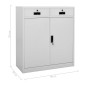 vidaXL Büroschrank mit Pflanzkasten Hellgrau 90x40x125 cm Stahl vidaXL Büroschrank mit Pflanzkasten Hellgrau 90x40x125 cm Stahl