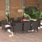 vidaXL 9-tlg. Garten-Essgruppe mit Kissen Poly Rattan Braun vidaXL 9-tlg. Garten-Essgruppe mit Kissen Poly Rattan Braun