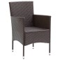 vidaXL 9-tlg. Garten-Essgruppe mit Kissen Poly Rattan Braun vidaXL 9-tlg. Garten-Essgruppe mit Kissen Poly Rattan Braun