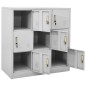 vidaXL Schließfachschränke 2 Stk. Hellgrau 90x45x92,5 cm Stahl vidaXL Schließfachschränke 2 Stk. Hellgrau 90x45x92,5 cm Stahl