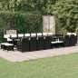 vidaXL 21-tlg. Garten-Essgruppe mit Kissen Schwarz Poly Rattan vidaXL 21-tlg. Garten-Essgruppe mit Kissen Schwarz Poly Rattan