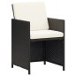 vidaXL 21-tlg. Garten-Essgruppe mit Kissen Schwarz Poly Rattan vidaXL 21-tlg. Garten-Essgruppe mit Kissen Schwarz Poly Rattan