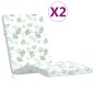 Liegestuhl-Auflagen 2 Stk. Blattmuster Oxford-Gewebe Liegestuhl-Auflagen 2 Stk. Blattmuster Oxford-Gewebe