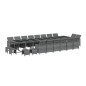 vidaXL 21-tlg. Garten-Essgruppe mit Kissen Poly Rattan Grau vidaXL 21-tlg. Garten-Essgruppe mit Kissen Poly Rattan Grau