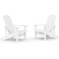 vidaXL Adirondack-Gartenstühle 2 Stk. HDPE Weiß vidaXL Adirondack-Gartenstühle 2 Stk. HDPE Weiß