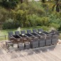 vidaXL 19-tlg. Garten-Essgruppe mit Kissen Poly Rattan Grau vidaXL 19-tlg. Garten-Essgruppe mit Kissen Poly Rattan Grau