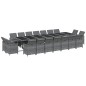 vidaXL 19-tlg. Garten-Essgruppe mit Kissen Poly Rattan Grau vidaXL 19-tlg. Garten-Essgruppe mit Kissen Poly Rattan Grau