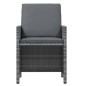 vidaXL 19-tlg. Garten-Essgruppe mit Kissen Poly Rattan Grau vidaXL 19-tlg. Garten-Essgruppe mit Kissen Poly Rattan Grau