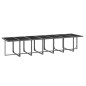 vidaXL 19-tlg. Garten-Essgruppe mit Kissen Poly Rattan Grau vidaXL 19-tlg. Garten-Essgruppe mit Kissen Poly Rattan Grau