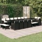 vidaXL 19-tlg. Garten-Essgruppe mit Kissen Poly Rattan Schwarz vidaXL 19-tlg. Garten-Essgruppe mit Kissen Poly Rattan Schwarz