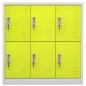 vidaXL Schließfachschränke 5 Stk. Hellgrau und Grün 90x45x92,5cm Stahl vidaXL Schließfachschränke 5 Stk. Hellgrau und Grün 90x45x92,5cm Stahl