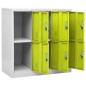 vidaXL Schließfachschränke 5 Stk. Hellgrau und Grün 90x45x92,5cm Stahl vidaXL Schließfachschränke 5 Stk. Hellgrau und Grün 90x45x92,5cm Stahl
