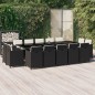 vidaXL 15-tlg. Garten-Essgruppe mit Kissen Poly Rattan Schwarz vidaXL 15-tlg. Garten-Essgruppe mit Kissen Poly Rattan Schwarz