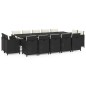vidaXL 15-tlg. Garten-Essgruppe mit Kissen Poly Rattan Schwarz vidaXL 15-tlg. Garten-Essgruppe mit Kissen Poly Rattan Schwarz