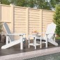 vidaXL Adirondack-Gartenstühle mit Tisch HDPE Weiß vidaXL Adirondack-Gartenstühle mit Tisch HDPE Weiß