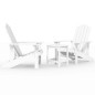 vidaXL Adirondack-Gartenstühle mit Tisch HDPE Weiß vidaXL Adirondack-Gartenstühle mit Tisch HDPE Weiß