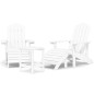 vidaXL Adirondack-Gartenstühle mit Hocker & Tisch HDPE Weiß vidaXL Adirondack-Gartenstühle mit Hocker & Tisch HDPE Weiß