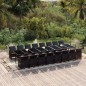 vidaXL 17-tlg. Garten-Essgruppe mit Kissen Poly Rattan Schwarz vidaXL 17-tlg. Garten-Essgruppe mit Kissen Poly Rattan Schwarz