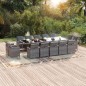 vidaXL 15-tlg. Garten-Essgruppe mit Kissen Poly Rattan Grau vidaXL 15-tlg. Garten-Essgruppe mit Kissen Poly Rattan Grau