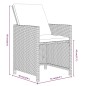 vidaXL 9-tlg. Garten-Essgruppe mit Kissen Poly Rattan Schwarz vidaXL 9-tlg. Garten-Essgruppe mit Kissen Poly Rattan Schwarz