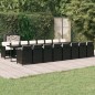 vidaXL 17-tlg. Garten-Essgruppe mit Kissen Schwarz Poly Rattan vidaXL 17-tlg. Garten-Essgruppe mit Kissen Schwarz Poly Rattan