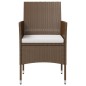 vidaXL 8-tlg. Garten-Lounge-Set mit Auflagen Poly Rattan Braun vidaXL 8-tlg. Garten-Lounge-Set mit Auflagen Poly Rattan Braun