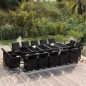 vidaXL 15-tlg. Garten-Essgruppe mit Kissen Poly Rattan Schwarz vidaXL 15-tlg. Garten-Essgruppe mit Kissen Poly Rattan Schwarz