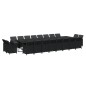vidaXL 21-tlg. Garten-Essgruppe mit Kissen Poly Rattan Schwarz vidaXL 21-tlg. Garten-Essgruppe mit Kissen Poly Rattan Schwarz