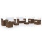 vidaXL 8-tlg. Garten-Lounge-Set mit Auflagen Poly Rattan Braun vidaXL 8-tlg. Garten-Lounge-Set mit Auflagen Poly Rattan Braun