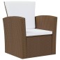 vidaXL 8-tlg. Garten-Lounge-Set mit Auflagen Poly Rattan Braun vidaXL 8-tlg. Garten-Lounge-Set mit Auflagen Poly Rattan Braun