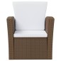vidaXL 8-tlg. Garten-Lounge-Set mit Auflagen Poly Rattan Braun vidaXL 8-tlg. Garten-Lounge-Set mit Auflagen Poly Rattan Braun