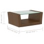 vidaXL 8-tlg. Garten-Lounge-Set mit Auflagen Poly Rattan Braun vidaXL 8-tlg. Garten-Lounge-Set mit Auflagen Poly Rattan Braun