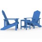 vidaXL Adirondack-Gartenstühle mit Tisch HDPE Aquamarin vidaXL Adirondack-Gartenstühle mit Tisch HDPE Aquamarin