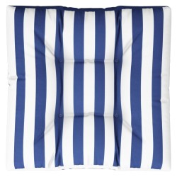 Palettenkissen Blau Weiß Gestreift 80x80x12 cm Stoff