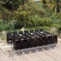 vidaXL 15-tlg. Garten-Essgruppe mit Kissen Poly Rattan Schwarz vidaXL 15-tlg. Garten-Essgruppe mit Kissen Poly Rattan Schwarz