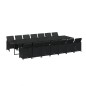 vidaXL 15-tlg. Garten-Essgruppe mit Kissen Poly Rattan Schwarz vidaXL 15-tlg. Garten-Essgruppe mit Kissen Poly Rattan Schwarz