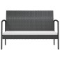 vidaXL 16-tlg. Garten-Lounge-Set mit Auflagen Poly Rattan Schwarz vidaXL 16-tlg. Garten-Lounge-Set mit Auflagen Poly Rattan Schwarz