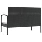 vidaXL 16-tlg. Garten-Lounge-Set mit Auflagen Poly Rattan Schwarz vidaXL 16-tlg. Garten-Lounge-Set mit Auflagen Poly Rattan Schwarz