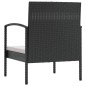 vidaXL 16-tlg. Garten-Lounge-Set mit Auflagen Poly Rattan Schwarz vidaXL 16-tlg. Garten-Lounge-Set mit Auflagen Poly Rattan Schwarz