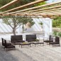 vidaXL 8-tlg. Garten-Lounge-Set mit Auflagen Poly Rattan Schwarz vidaXL 8-tlg. Garten-Lounge-Set mit Auflagen Poly Rattan Schwarz