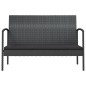 vidaXL 8-tlg. Garten-Lounge-Set mit Auflagen Poly Rattan Schwarz vidaXL 8-tlg. Garten-Lounge-Set mit Auflagen Poly Rattan Schwarz