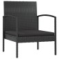 vidaXL 8-tlg. Garten-Lounge-Set mit Auflagen Poly Rattan Schwarz vidaXL 8-tlg. Garten-Lounge-Set mit Auflagen Poly Rattan Schwarz