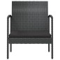vidaXL 8-tlg. Garten-Lounge-Set mit Auflagen Poly Rattan Schwarz vidaXL 8-tlg. Garten-Lounge-Set mit Auflagen Poly Rattan Schwarz