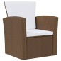 vidaXL 16-tlg. Garten-Lounge-Set mit Kissen Poly-Rattan Braun vidaXL 16-tlg. Garten-Lounge-Set mit Kissen Poly-Rattan Braun