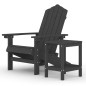 vidaXL Adirondack-Gartenstuhl mit Tisch HDPE Anthrazit vidaXL Adirondack-Gartenstuhl mit Tisch HDPE Anthrazit