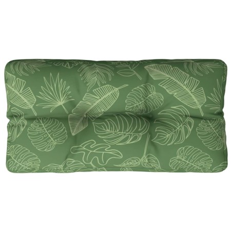vidaXL Palettenkissen Blattmuster 70x40x12 cm Stoff