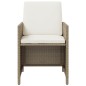 vidaXL 9-tlg. Garten-Essgruppe mit Kissen Poly Rattan Beige vidaXL 9-tlg. Garten-Essgruppe mit Kissen Poly Rattan Beige