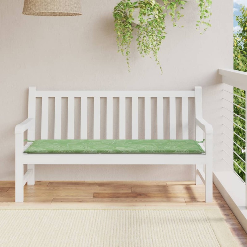 Gartenbank-Auflage Blattmuster 150x50x3 cm Oxford-Gewebe Gartenbank-Auflage Blattmuster 150x50x3 cm Oxford-Gewebe